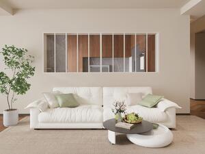 Vetrata atelier L240 x H105 in Alluminio termolaccato Bianco - BAYVIEW