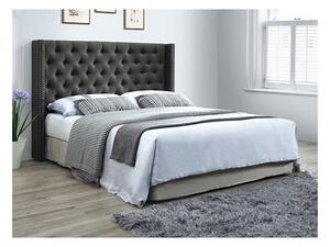 Testata letto trapuntata 190 cm Tessuto Grigio - MASSIMO
