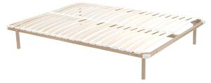 Rete a doghe 160 x 200 cm Beige - 2x19 doghe - smontato con piedi - KALISTA di YSMÉE