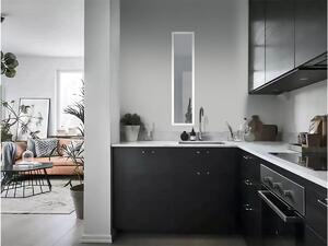 Vetrata atelier 30x130 cm in Alluminio termolaccato Bianco - BAYVIEW