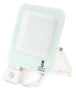 Faro proiettore Led 100W Bianco da esterno IP65 Bianco freddo 6500K con sensore crepuscolare e di movimento Aigostar