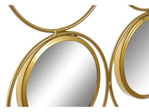 Decorazione da Parete DKD Home Decor Specchio Metallo Cerchi (60 x 2 x 60 cm)