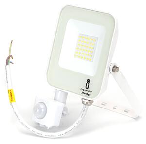 Faro proiettore Led 20W Bianco da esterno IP65 Bianco neutro 4000K con sensore crepuscolare e di movimento Aigostar