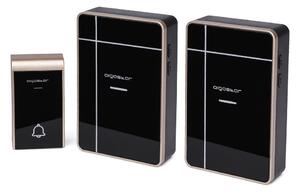 Campanello senza fili Aigostar da esterno a batteria 1 pulsante e 2 riceventi colore nero e oro