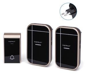 Campanello senza fili Aigostar da esterno 1 pulsante e 2 riceventi colore nero e oro