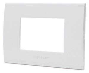 Placca 3 moduli 503 in plastica bianca compatibile anche con BTicino Livinglight