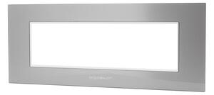 Placca 7 moduli 506 in vetro grigia compatibile anche con BTicino Livinglight