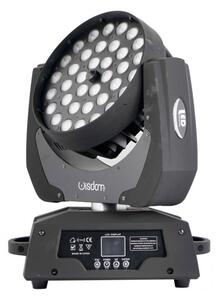 Testa mobile motorizzata Wash Led 360W (36×10) RGBW in Flight case baule da 2 pezzi Wisdom