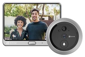 Spioncino Smart EZVIZ DP2 WiFi Full HD 1080p a batteria con videocitofono LCD Touch campanello e audio bidirezionale