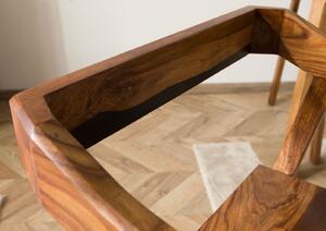 ANCONA #200 Tavolino da salotto in legno di sheesham laccato / marrone 45x51x76