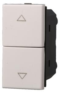 Doppio Pulsante Saliscendi con frecce 10A interbloccato bianco compatibile anche con BTicino Axolute