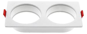 Portafaretto fisso per faretto Cobfix 10W da incasso 167x87mm Bianco Rettangolare 2 posti M LEDME