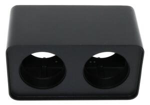 Portafaretto fisso per faretto Cobfix 10W da superfice 200x110mm Nero Rettangolare 2 posti M LEDME