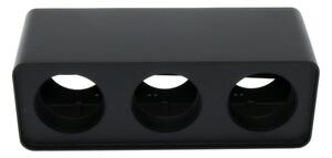 Portafaretto fisso per faretto Cobfix 10W da superfice 295x110mm Nero Rettangolare 3 posti M LEDME