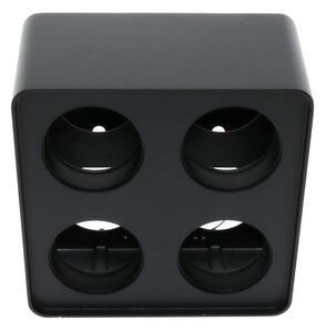 Portafaretto fisso per faretto Cobfix 10W da superfice 205x205mm Nero Quadrato 4 posti M LEDME
