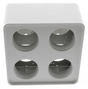 Portafaretto fisso per faretto Cobfix 10W da superfice 205x205mm Bianco Quadrato 4 posti M LEDME