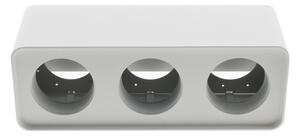 Portafaretto fisso per faretto Cobfix 10W da superfice 295x110mm Bianco Rettangolare 3 posti M LEDME