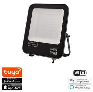 Faro proiettore Led Smart Tuya 50W WiFi RGB + CCT luce regolabile e dimmerabile M LEDME