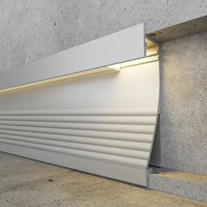 Profilo Led battiscopa Swinsuit per strisce Led 12-24V da incasso 2 metri in alluminio M LEDME
