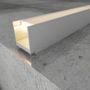 Profilo Led piatto U Minled per 2 strisce Led 12-24V a superfice 2 metri in alluminio M LEDME