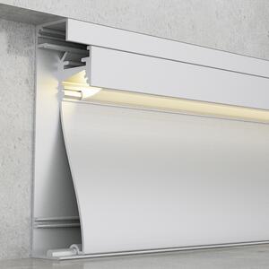 Profilo Led battiscopa Krue per strisce Led 12-24V da incasso 2 metri in alluminio M LEDME