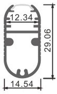 Profilo Led per armadio Ink per strisce Led 12-24V a superfice 2 metri in alluminio M LEDME