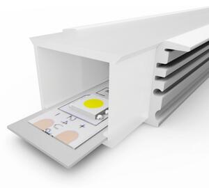 Profilo Led piatto U Subacqua IP65 per strisce Led 12-24V da incasso 2 metri in alluminio M LEDME