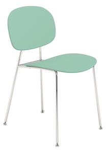 Sedia TONDINA POP str.cromo colore verde pallido