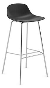 Sgabello PURE LOOP MINI 4G struttura cromata colore nero