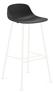 Sgabello PURE LOOP MINI 4G struttura bianca colore nero