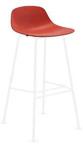 Sgabello PURE LOOP MINI 4G struttura bianca colore marsala