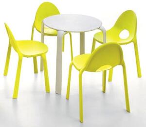 Tavolo DROP piano tondo bianco