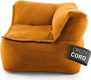 LUMALAND Angolo modulare a destra della gamma Cord, 81x81x70 cm - Rivestimento morbido e lavabile - Giallo senape