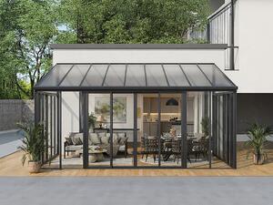 Veranda in Alluminio e policarbonato con protezione UV 20,9 m² Antracite - MATHILDA