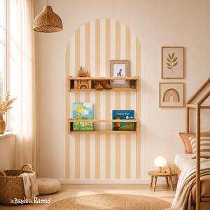 Tutte le decorazioni murali Arco Boho a righe da parete per cameretta bambini Beige/Panna - Adesivi Murali per Bambini