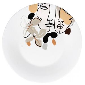 Piatto Design Tondo in Ceramica 35 cm - Viso - Multicolor