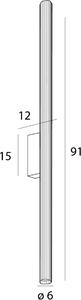 Applique a LED FAYETTE dorata 18W, bianco caldo 1170 lm, alluminio, dimensioni: 91x6x12 cm, IP44, Maxlight