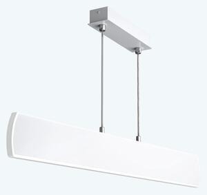 Doporro Lampadario a Sospensione 20W, 100 cm, Metallo Base, Lunghezza Filo 150 cm, Altezza regolabile, Lampada da Soffitto a Sospensione per Camera da Letto e Soggiorno, Bianco, Alivetta
