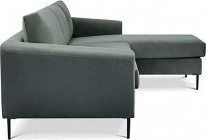 DecHome Divano Angolare 3 Posti Moderno con Chaise Longue in Tessuto Dimensioni 181x96x84cm colore Grigio - Kos