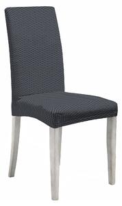 Set 2 Coprisedie con Schienale Elasticizzati in Poliestere Fashion Grigio Scuro