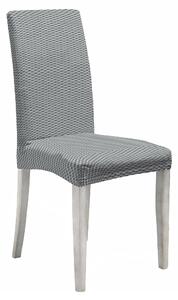 Set 2 Coprisedie con Schienale Elasticizzati in Poliestere Fashion Grigio Chiaro