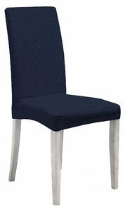 Set 2 Coprisedie con Schienale Elasticizzati in Poliestere Fashion Blu Scuro