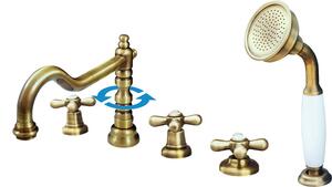 Slezák-RAV Rubinetto per vasca da bagno MORAVA OLD BRASS, Colore: old brass, Dimensione: 3/8''