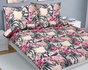 Set di lenzuola in cotone - 1 set 240x200, 70x90 - rosa, verde