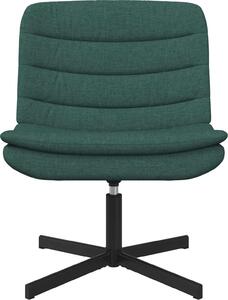 VidaXL Sedia girevole verde scuro 63 x 75 x 76 cm tessuto