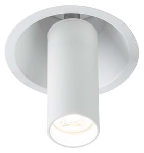 Lampada da incasso bianca rotonda con tubo orientabile, 1xGU10 4W, YAKUMO 7805 Shilo