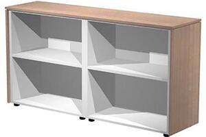 Libreria doppia bassa a giorno STYLE cm 162,8x43xH81,4 strutt.grigio a