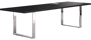 Tavolo riunione STYLE cm 220x100xH74 finitura nero venato frassino