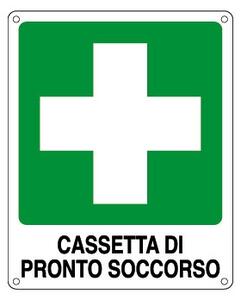 Cartello alluminio 25x31 - cassetta pronto soccorso