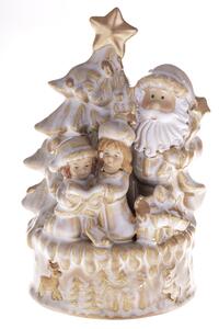 Babbo Natale Carillon H19,5 cm Beige